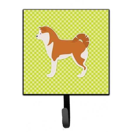 Carolines Treasures Akita Checkerboard Green Leash or Key Holder BB3872SH4